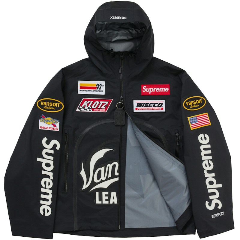 Veste Supreme × Vanson portée